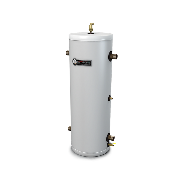 Boiler Buddy - BB-30 Buffer Tank. Factory insulated and jacketed storage tank. Includes 1 aquastat control well and air eliminator. 3-year limited warranty (Free Shipping, $300 Value)