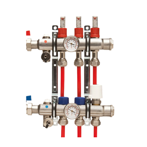 Maxifold-5-Branch Stainless Steel Manifolds w/Flow Meters. Ball valve set sold separately. (Free Shipping)