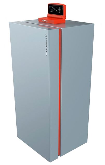 Viessmann - Boiler, Floor Standing, CU3A 199 Vitocrossal 300, 199k Btu input, 40-185k Btu output, 95% efficient, 3/4" gas connection, 1-1/4" heating supply & return, 4" PPS flue vent, 3" PVC intake vent, with Vitoconnect (Free Shipping)